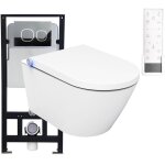 Bti - support toilettes japonaises cramique, wc lavant japonais + tlcommande, filtre odeurs, schoir ...