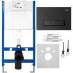 Rea - bti support wc avec plaque de commande type h black