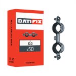 Batifix - 50 colliers doubles isol�s plomberie �10mm zingu�