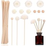 B�tons de diffuseur de roseaux, 50 pcs batonnets diffuseur parfum, batons diffuseur d'ar�me avec boules ...