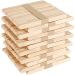 Batonnet bois, 600pcs batonnet en bois naturel, bricolage loisir creatif pour enfants, de glace, spatule ...
