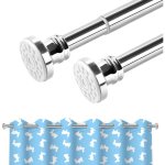 Tringle rideau extensible sans percage de 110 à 290 cm barre rideau barre de douche ajustable pour fenêtre, ... Tringle rideau extensible sans percage de 110 à 290 cm barre rideau barre de douche ajustable pour fenêtre, ...