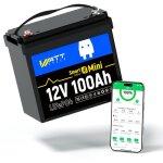 Batterie lifepo4 12v 100ah mini bluetooth ? bms 100a ? 15 000 cycles ? pour camping, bateaux, v�hicules ...