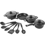 Batterie de cuisine d'extrieur en fonte fine, 13 pices, casseroles et spatules, poles  soupe antiadhsives ...