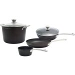 Batterie de cuisine - tous feux dont induction baumalu aluminium forgé - anti - adhésif - 4 pieces - ... Batterie de cuisine - tous feux dont induction baumalu aluminium forgé - anti - adhésif - 4 pieces - ...