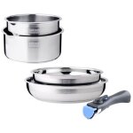 Batterie de cuisine arthur martin am2189 5 pices acier inox 18 / 10 gris