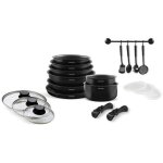 Batterie de cuisine induction - arthur martin - am558 - aluminium - 20 pieces - poign�e amovible - tous ...