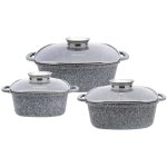 Lot de 3 casseroles et po�les 2, 5, 4, 4, 6, 5 l (6 pi�ces) klausberg kb - 7534