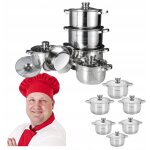 Batterie de cuisine masterpan 12 pièces avec couvercles en verre, induction / gaz Batterie de cuisine masterpan 12 pièces avec couvercles en verre, induction / gaz