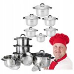 Batterie de cuisine masterpan 12 pi�ces pour induction avec couvercles en verre