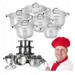 Batterie de cuisine masterpan en acier inoxydable pour induction, 12 pièces, avec couvercles Batterie de cuisine masterpan en acier inoxydable pour induction, 12 pièces, avec couvercles