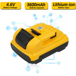 Batterie lithium - ion 3600mah 4. 6v de rechange - compatible avec niveau laser 12 lignes, rechargeable ...