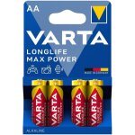 Batterie longlife max power aa lr6 paquet de 4