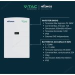 V - tac - batterie de stockage haute tension monophas�e hiconics 5 kwh lfp ip65