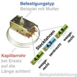 Bauknecht whirlpool 480131100526 thermostat de refroidissement k59 - s1895 / 500 ranco et autres modeles ...