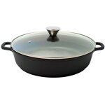 Baumalu - cocotte mijoteuse basse ceramique 36cm 6l5 + cv verre