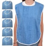 Bavoirs adultes pour manger - 5 bavoirs pour adultes bavoir adulte lavable, protecteurs de vtements ...