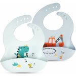 Bavoirs en silicone, 2 bavoirs en silicone super doux pour b�b� en silicone avec attrape - miettes, pour ...