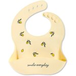 Bavoir en silicone souple avec bonnet bavoir avec poche doux imperm�able lavable vert citron