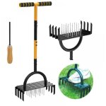 A�rateur gazon, 96cm a�rateurs gazon manuels, a�rateur de pelouse manuel pour entretien jardin / cour, ...