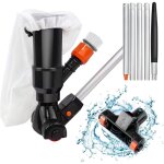 Aspirateur piscine, aspirateur piscine hors sol manuel � vide avec brosse et 5 p�les et sac en filet, ...