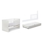 Bb - loisir - lit bb 120x60cm blanc avec tiroir dalya barreaux amovible et barrire de scurit inclus ...