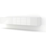 Bb - loisir - meuble tv mural blanc brillant 180x40x30 cm bingo meuble hi - fi sideboeard commode à suspendre ... Bb - loisir - meuble tv mural blanc brillant 180x40x30 cm bingo meuble hi - fi sideboeard commode à suspendre ...