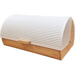 Briebe - bb1162 boîte à pain en bois de bambou couvercle coulissant, bread box conserver painen blanc ... Briebe - bb1162 boîte à pain en bois de bambou couvercle coulissant, bread box conserver painen blanc ...