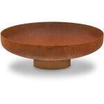 Brasero � 60 cm aspect rouille foyer ext�rieur avec pied coupe � feu en acier patin� - bbq - toro