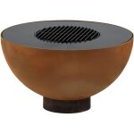 Brasero avec grille ø 60 cm aspect rouille brasero plancha, foyer d'extérieur barbecue - bbq - toro Brasero avec grille ø 60 cm aspect rouille brasero plancha, foyer d'extérieur barbecue - bbq - toro