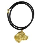 Beagle - un collier avec un chien dans une bo�te cadeau, un pendentif plaqu� or pour un amoureux des ...