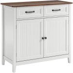 Buffet meuble de rangement 2 tiroirs meuble de cuisine 2 portes tagre rglable pour salle  manger ...
