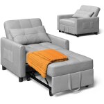 Fauteuil convertible bealife fauteuil lit canapé 1 place chaise longue coussin réglable rangement roues ... Fauteuil convertible bealife fauteuil lit canapé 1 place chaise longue coussin réglable rangement roues ...