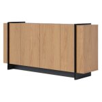 Beaux meubles pas chers - buffet bas 4 portes imitation chêne 6 niches l 160 h 79. 7 p 42. 5 cm Beaux meubles pas chers - buffet bas 4 portes imitation chêne 6 niches l 160 h 79. 7 p 42. 5 cm