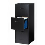 Classeur 3 tiroirs pour 75 dossiers suspendus 41, 4 x 108, 4 x 44 cm - coloris: noir
