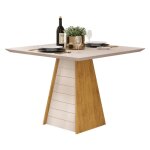 Beaux meubles pas chers - table à manger 4 places carrée chêne et blanc dessus verre l 90 h 80. 7 cm Beaux meubles pas chers - table à manger 4 places carrée chêne et blanc dessus verre l 90 h 80. 7 cm