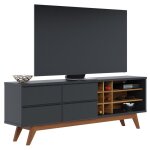 Beaux meubles pas chers - meuble tv 75 pouces noir et chêne pieds bois 2 portes 11 niches l 180 h 64. ... Beaux meubles pas chers - meuble tv 75 pouces noir et chêne pieds bois 2 portes 11 niches l 180 h 64. ...