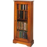 Beaux meubles pas chers - vitrine 1 porte vitre plaque merisier 6 niches l 49. 4 h 105. 8 p 21. 5 cm ...