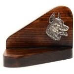 Beauceron berger fran�ais - bougeoir en bois avec chien, photophore, m�morial pour chien par art - dog ...