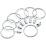 Bebusingoto lot de 10 anneaux de rideaux blancs vintage - r�sistants � la rouille - diam�tre int�rieur ...