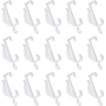 Bebusingoto 100 pi�ces blancs crochets de rail de rideau, plastique crochet glisseur, pour tringle � ...