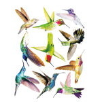 Bebusingoto lot de 2 autocollants oiseaux - autocollants statiques repositionnables - prot�ge contre ...