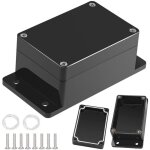 Bebusingoto 2 pcs bo�tes de jonction �lectriques �tanche bo�tiers �lectroniques en plastique noir bo�te ...