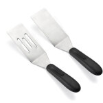 Bebusingoto lot de 2 petites spatules, mini spatules pour retourner, cuire et cuire, spatule en m�tal ...