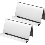 Bebusingoto lot de 2 porte - cartes de visite en acier inoxydable pour bureau, affichage de carte de ...