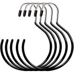 Bebusingoto lot de 5 cintres ronds pour foulards, grande taille, avec crochets, anneaux de suspension, ...