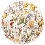 Bebusingoto lot de 50 feuilles d'autocollants vintage pour scrapbooking, d�coration exquise pour album ...