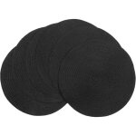 Bebusingoto lot de 6 sets de table ronds tress�s lavables en coton et polyester tiss�s 38, 1 cm r�sistants ...