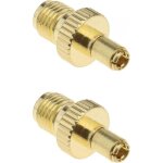 Bebusingoto adaptateur rf sma femelle vers ts9 mle, 2 connecteurs coaxiaux plaqus or pour antennes ...