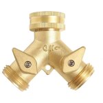 Bebusingoto adaptateur de robinet en laiton 2 voies pour tuyau de jardin pour arrosage de jardin avec ... Bebusingoto adaptateur de robinet en laiton 2 voies pour tuyau de jardin pour arrosage de jardin avec ...